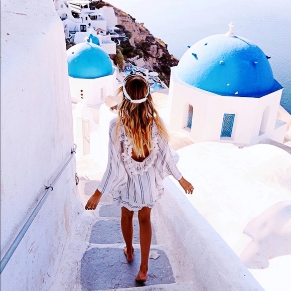 Beach Coverup With Tassels - Picture 3 of 8